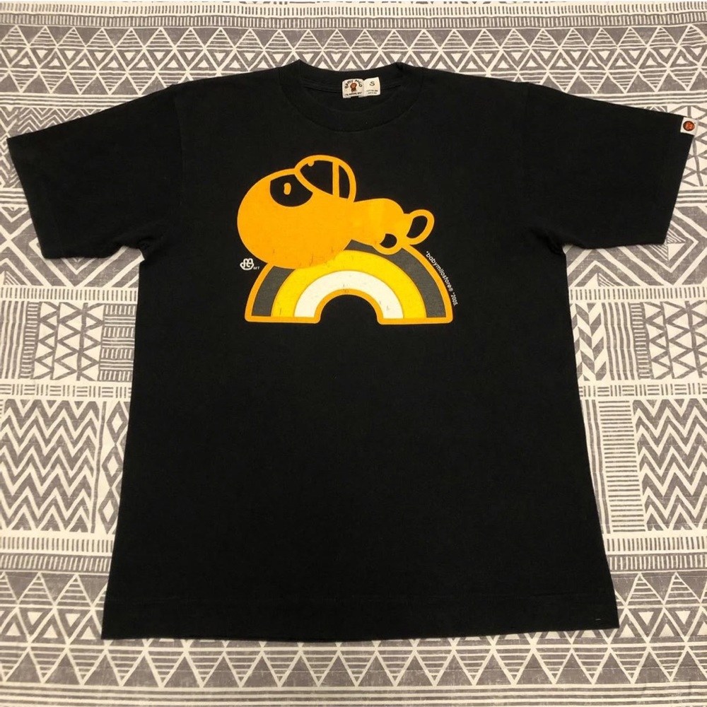 A Bathing Ape Bape Baby Milo Rainbow Tee Shirt Size Small